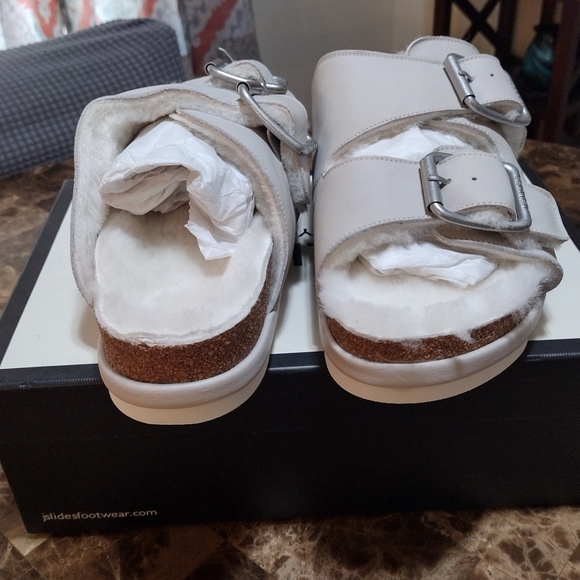 JSlides Genuine Shearling Slides - Picture 5 of 14
